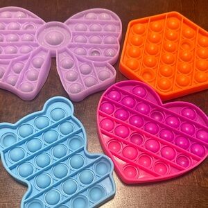 Colorful Assorted Pop It Fidget Toys - Pink, Purple, Blue, Orange
